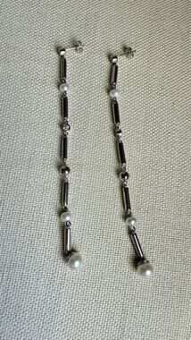 Shashi Dangle Earrings New Silver Tone New